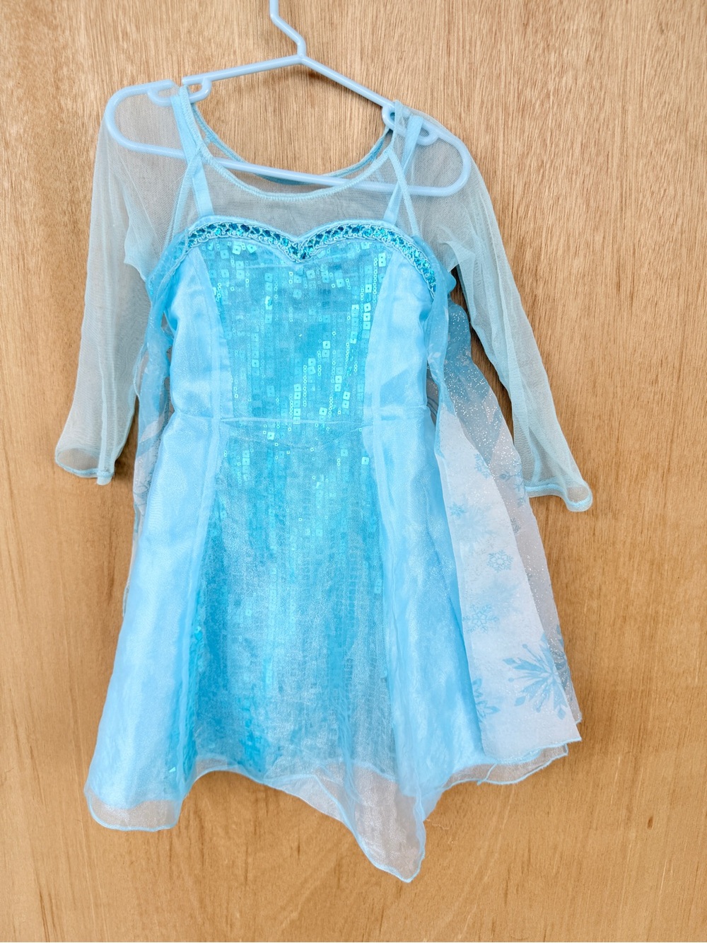 Disney Store Elsa Frozen Princess Sequin Tulle Sparkly Party Dress Blue 4